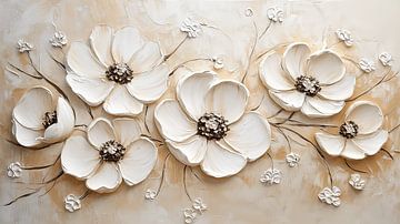 Timeless Elegance of White Flowers by Artsy