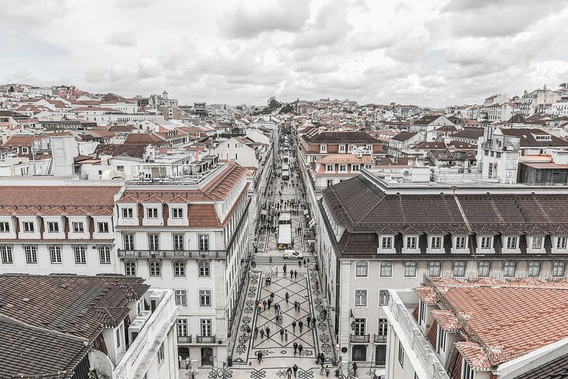 Rua Augusta in Lissabon van MS Fotografie | Marc van der Stelt