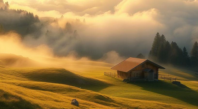 Sonnenaufgang auf der Alm von fernlichtsicht