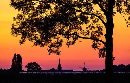 Avondlicht over Cothen