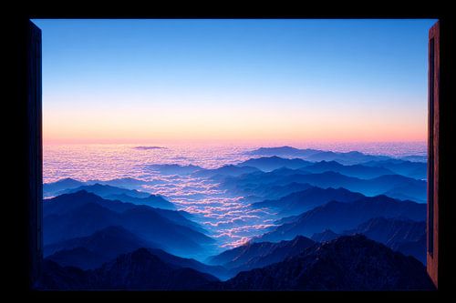 prachtig uitzicht over de bergen