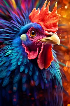 Blue Welsumer Cock - Blue rooster by Dunto Venaar