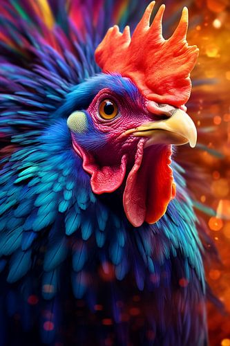 Blauwe Welsumer Haan - Blue Welsumer Cock - Blauwe haan