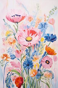 Blumen in zarten Farben
