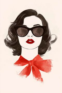 Stylish elegance with sunglasses by Poster Art Shop