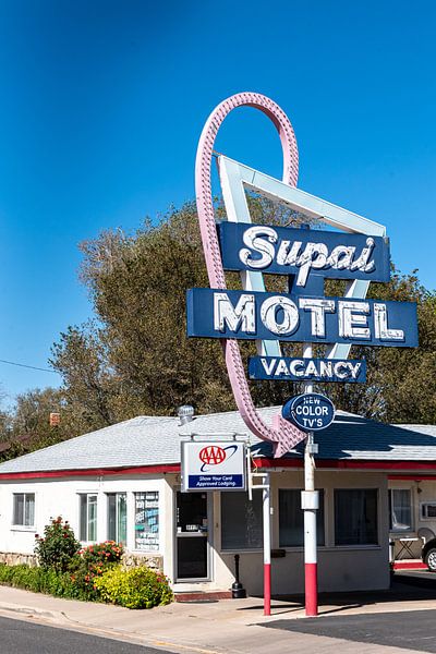 Historic Motel in Seligman Route 66 USA by Dieter Walther