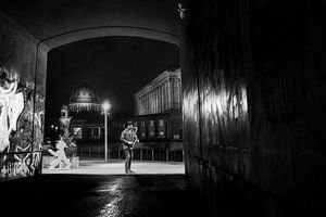 Photographie de rue Berlin - Saxophoniste sur Frank Andree