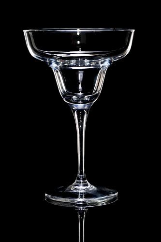 Glassware on black
