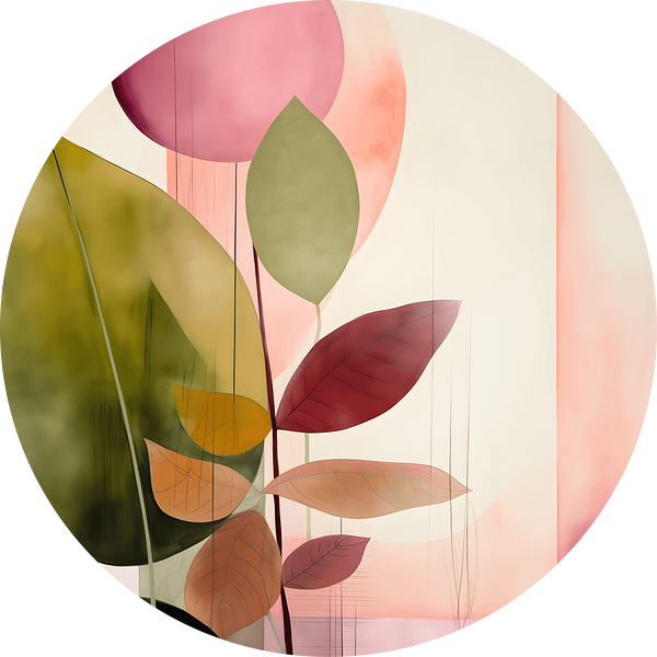 Botanisch Abstract Groen Roze van Gypsy Galleria