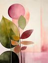 Botanisch Abstrakt Grün Rosa von Gypsy Galleria Miniaturansicht