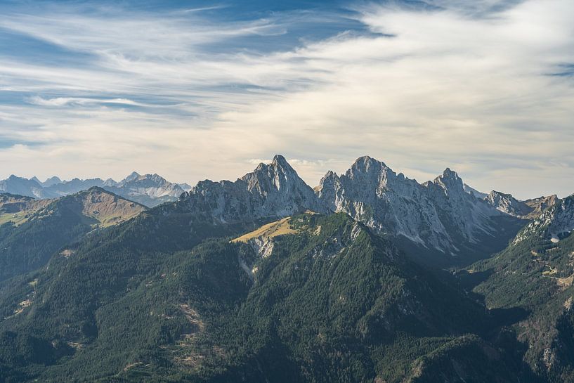 View of the Gehrenspitze, Köllenspitze, Gimpel by Leo Schindzielorz