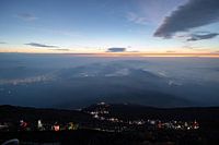 Sonnenaufgang am Berg Fuji