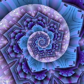Blaue Spirale von Nina IoKa