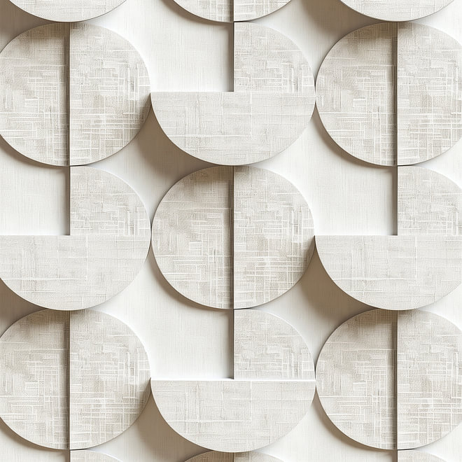 White shades II - abstracte kunst structuur in cirkels van <span class="secondary-font">Bianca ter Riet</span>