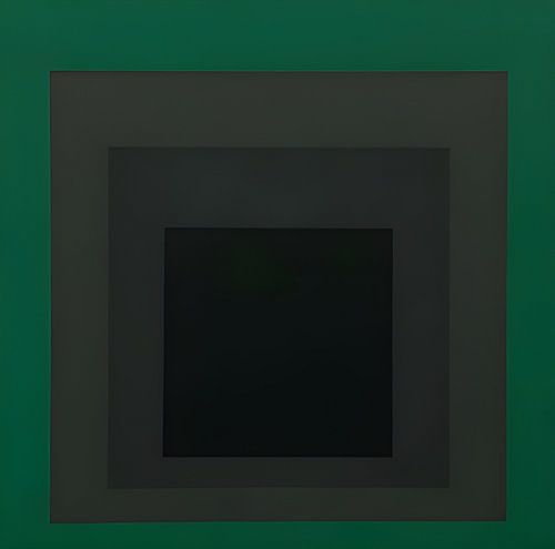 Josef Albers - Hommage an das Quadrat, grau, schwarz, grün