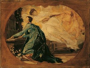 Gustav Klimt - Orgelspieler (Allegorie der Kirchenmusik) (1885)