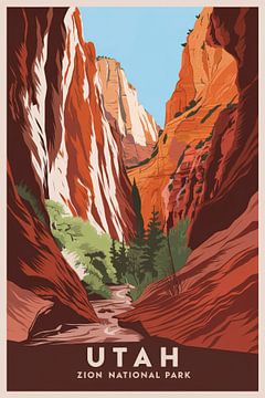 Utah Vintage Reisposter van Poster Art Shop