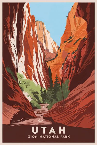 Utah Vintage Reisposter van Poster Art Shop