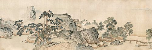 Dai Jin,Kleine Brug Flowing Water Familie, Chinees Landschap