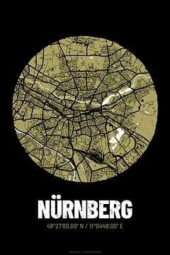 Neurenberg - Stadsplattegrond ontwerp stadsplattegrond (Grunge) van ViaMapia