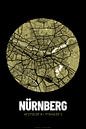 Nürnberg – City Map Design Stadtplan Karte (Grunge) von ViaMapia Miniaturansicht