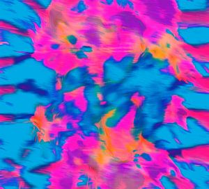 Pop Art Blumen Melodie Magenta Blau