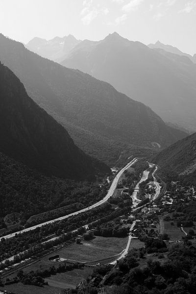 Maurienne-Tal, Rhone-Alpen, Frankreich. Monochrom von Imladris Images
