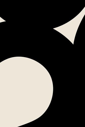 Zwarte golvende vormen. Modern Abstract VII