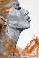 Vrouw portret in bronze