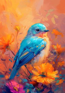 Little bird bright colours by Bianca ter Riet