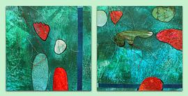 Diptychon III unter Wasser von Hella Kuipers