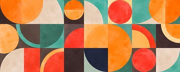 Kleurrijke geometrische compositie 1 van Vitor Costa
