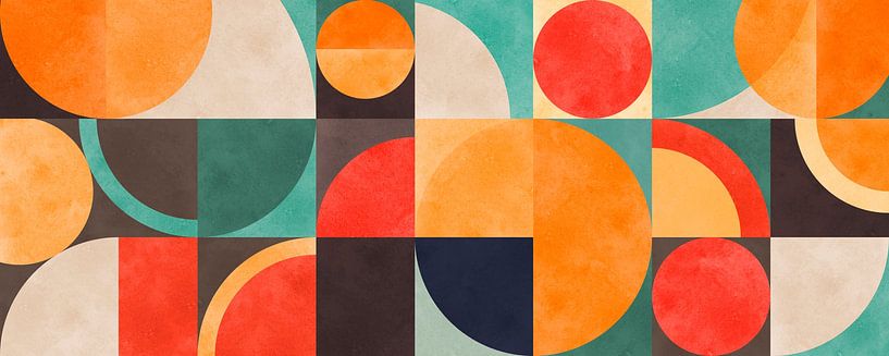 Bunte geometrische Komposition 1 von Vitor Costa