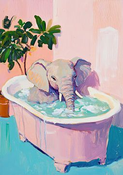 Bathing fun for pachyderms by Niklas Maximilian