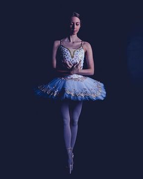 Ballet dancer in color standing 01 by FotoDennis.com