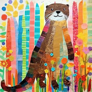 Otter Kunstwerk | Vrolijke Otter van De Mooiste Kunst