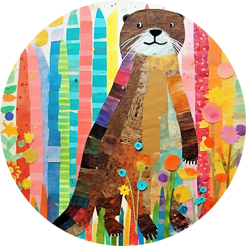 Otter Kunstwerk | Vrolijke Otter van De Mooiste Kunst