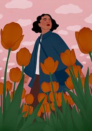 Frühlingsglück mit Tulpen von Ida Alvarsson