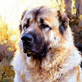 Caucasian Shepherd dog by Johannas Art Creations