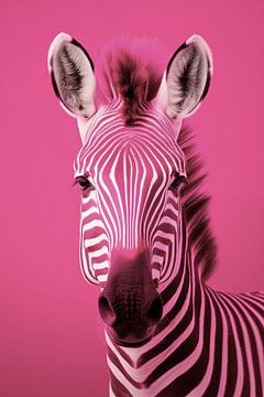 Zebra pink by Wall Wonder