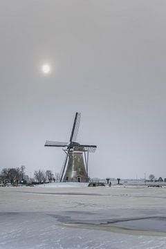 Winter bij de Boezemmolen no. 6 in Haastrecht van Rossum-Fotografie