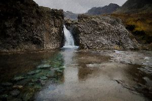 The Fairy Pools in schotland van Digitale Schilderijen