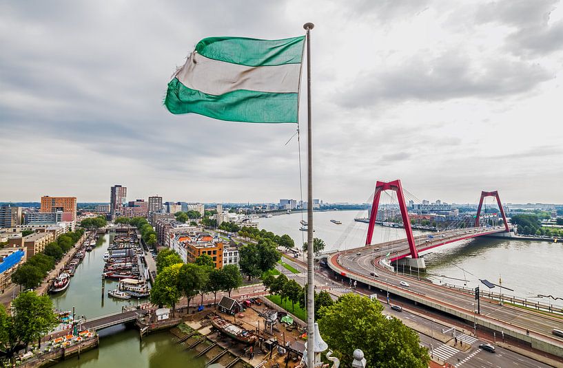 Vue sur la ville de Rotterdam par MS Fotografie | Marc van der Stelt