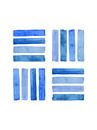 Support of a network / Feeling blue series 3 of 4 (abstract watercolor painting simple stripes) by Natalie Bruns thumbnail