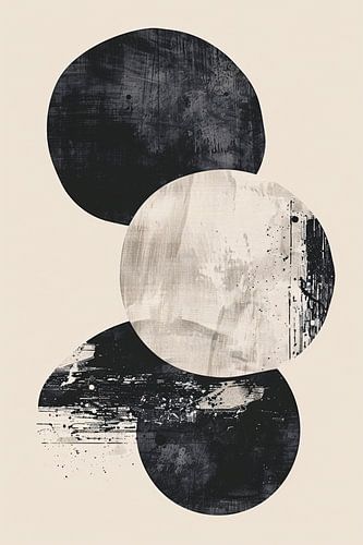 Monochrome Textuur Cirkels Abstract Ontwerp