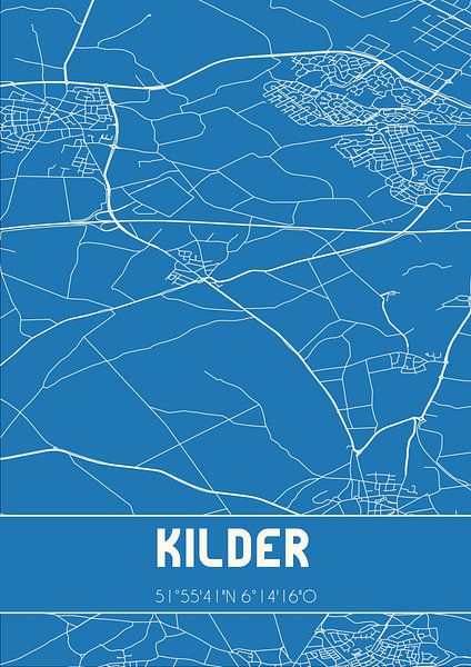 Blueprint | Map | Kilder (Gelderland) by Prints of Place