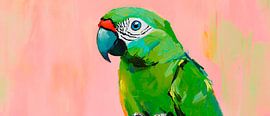 Lively parrot against a soft background by Poster Art Shop