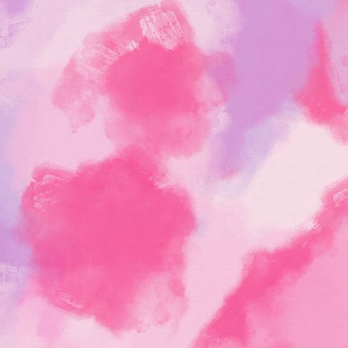 Peinture abstraite rose et rêveuse sur Dina Dankers