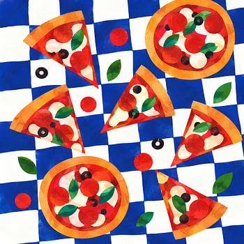 Fresh Pizza Slices Pattern