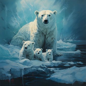 4 Polar bears by TheXclusive Art